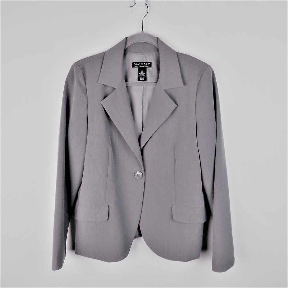 Dialogue Stretch One Button Blazer